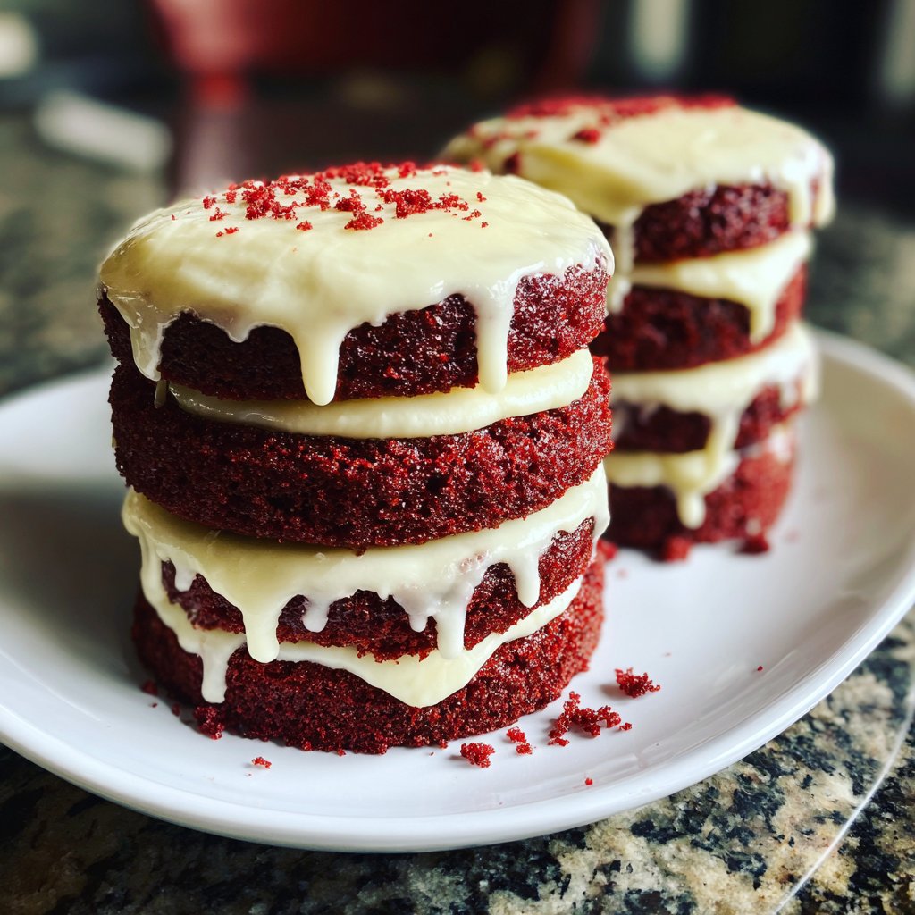 Mini Red Velvet Layer Cakes