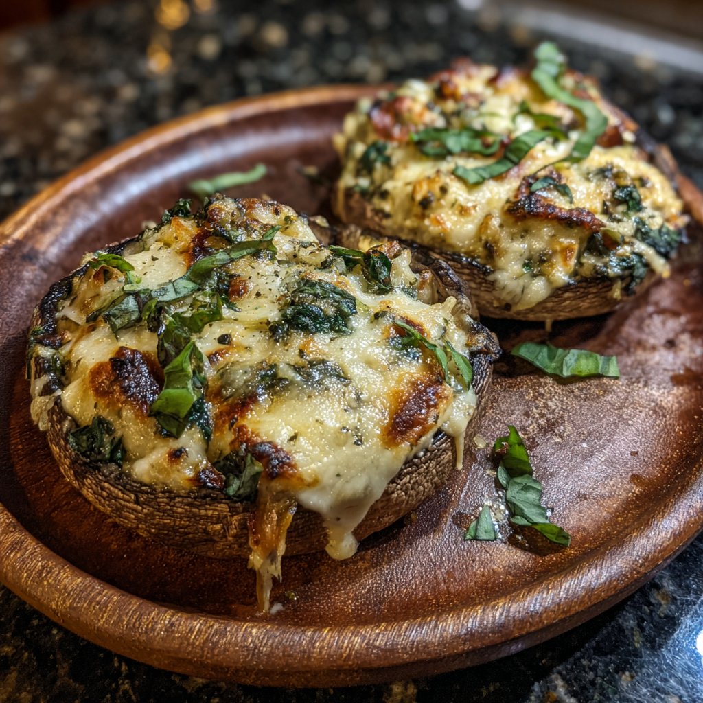 Romantic Stuffed Portobello Mushrooms