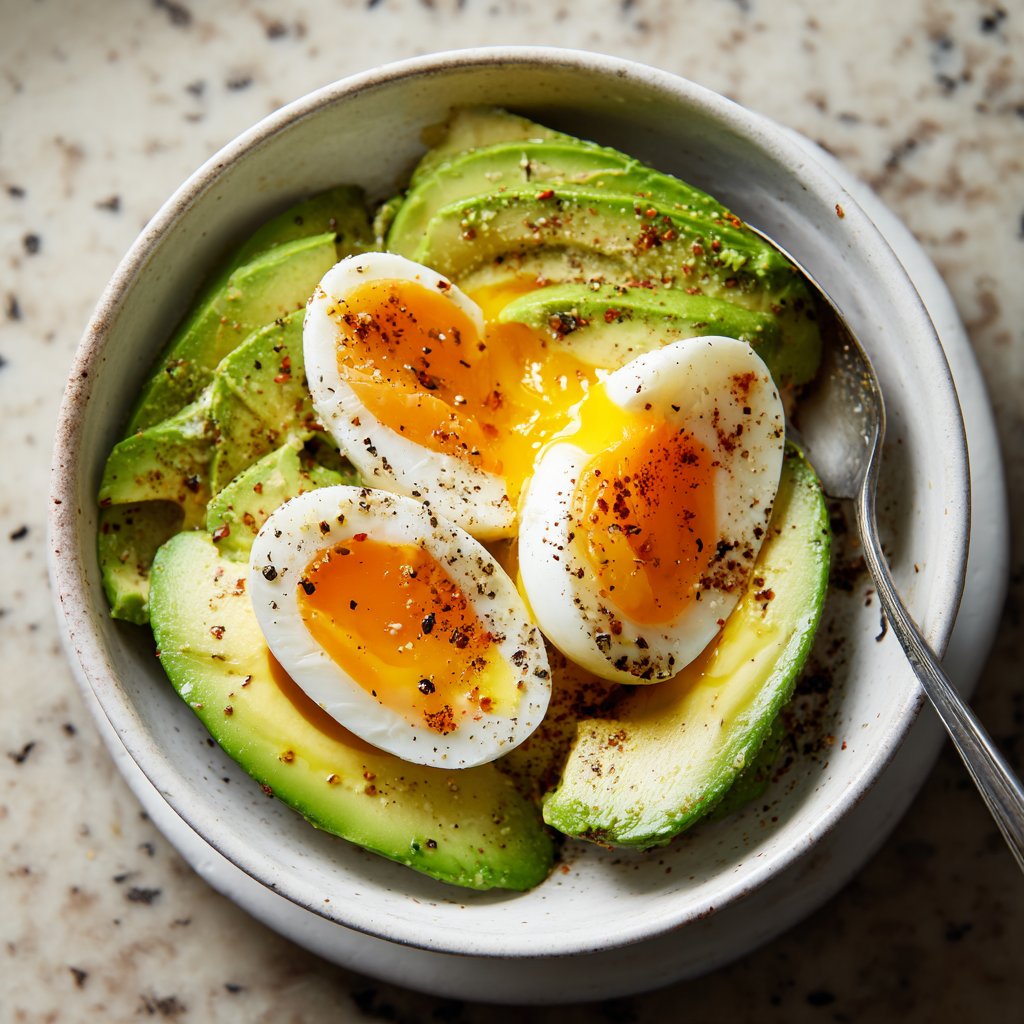 Keto Breakfast Egg And Avocado Bowl