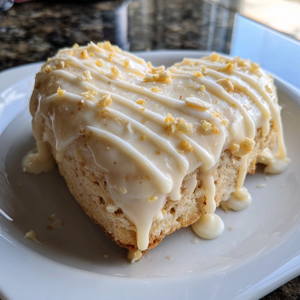 Mini Heart Cake with Lemon Almond Cream