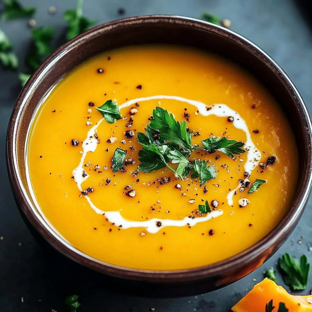 Spicy Butternut Squash Sweet Potato Soup