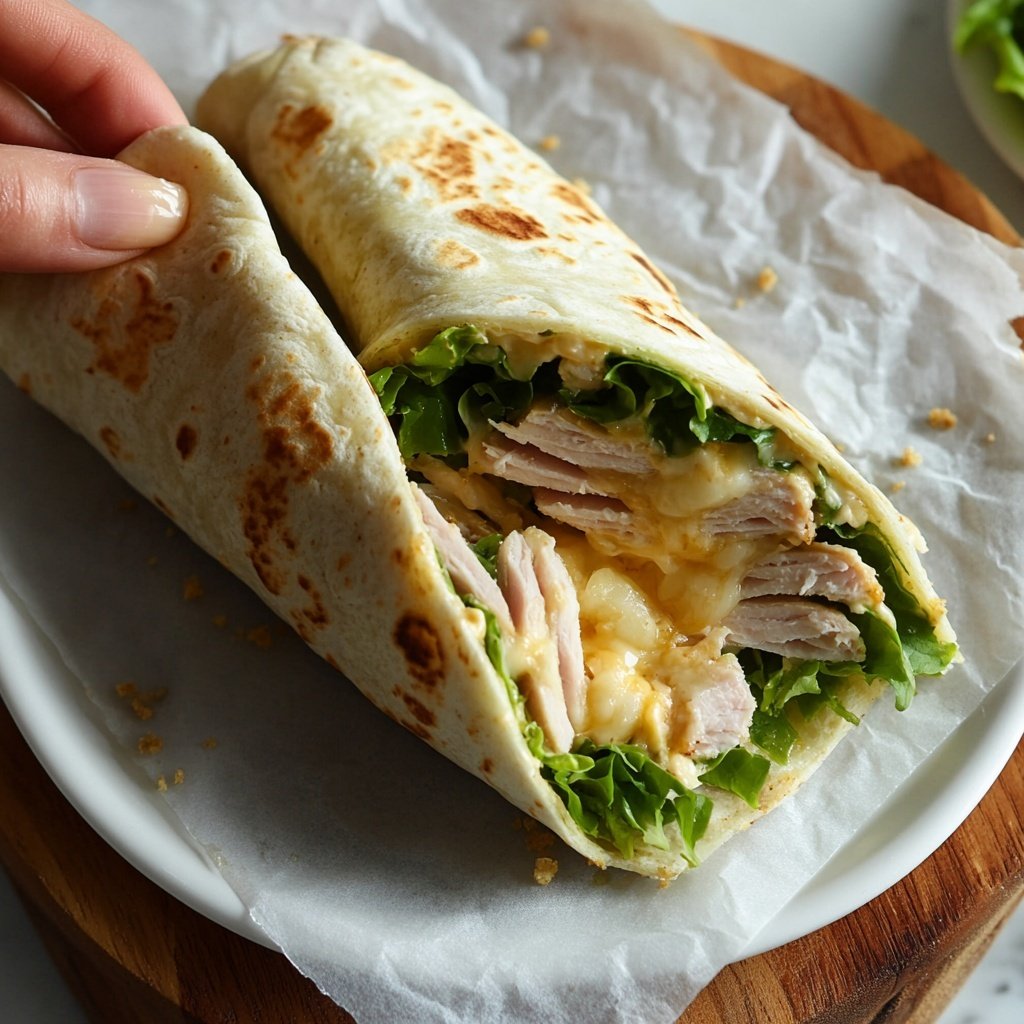 Easy Turkey and Cheese Wrap Lunch