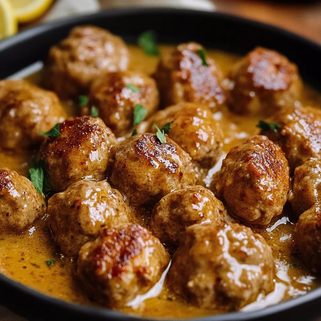 The Softest and Juiciest Greek Meatballs in Lemon Sauce