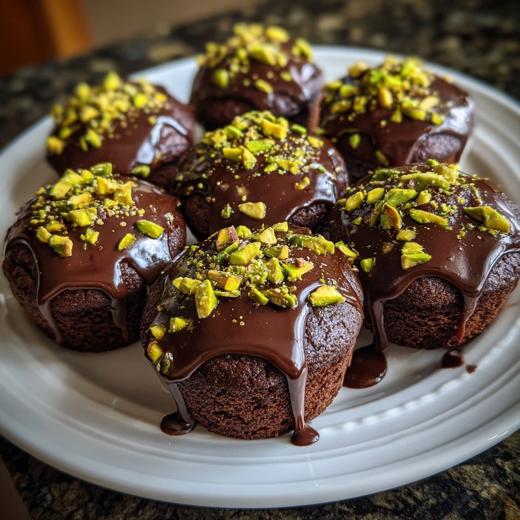 Chocolate Pistachio Cupcakes