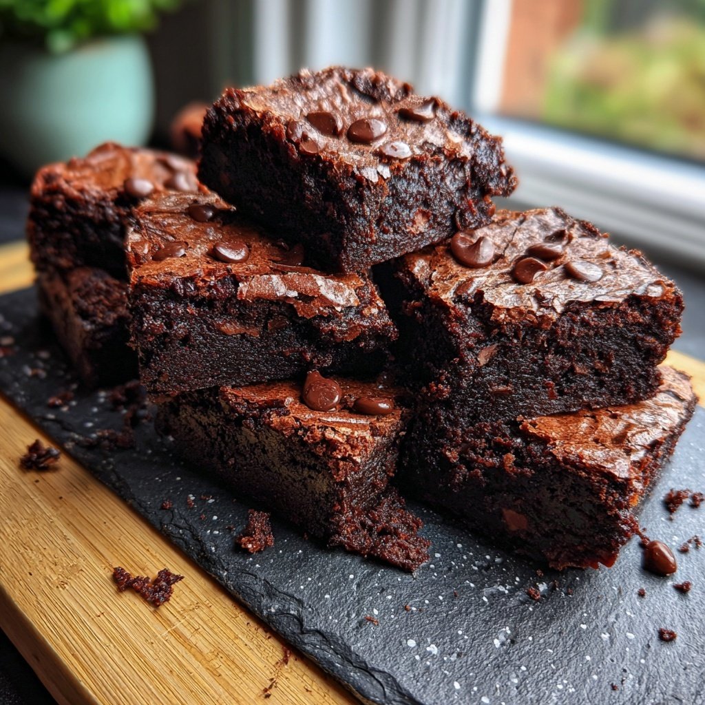 Rich Brownies With Chocolate Chips