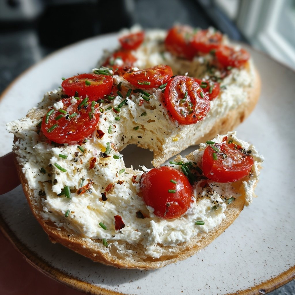 Quick Cottage Cheese Bagel Snack