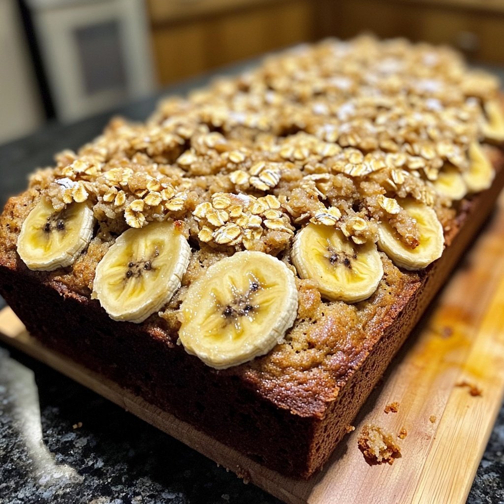 Healthy Banana Bread with Oats Recipe