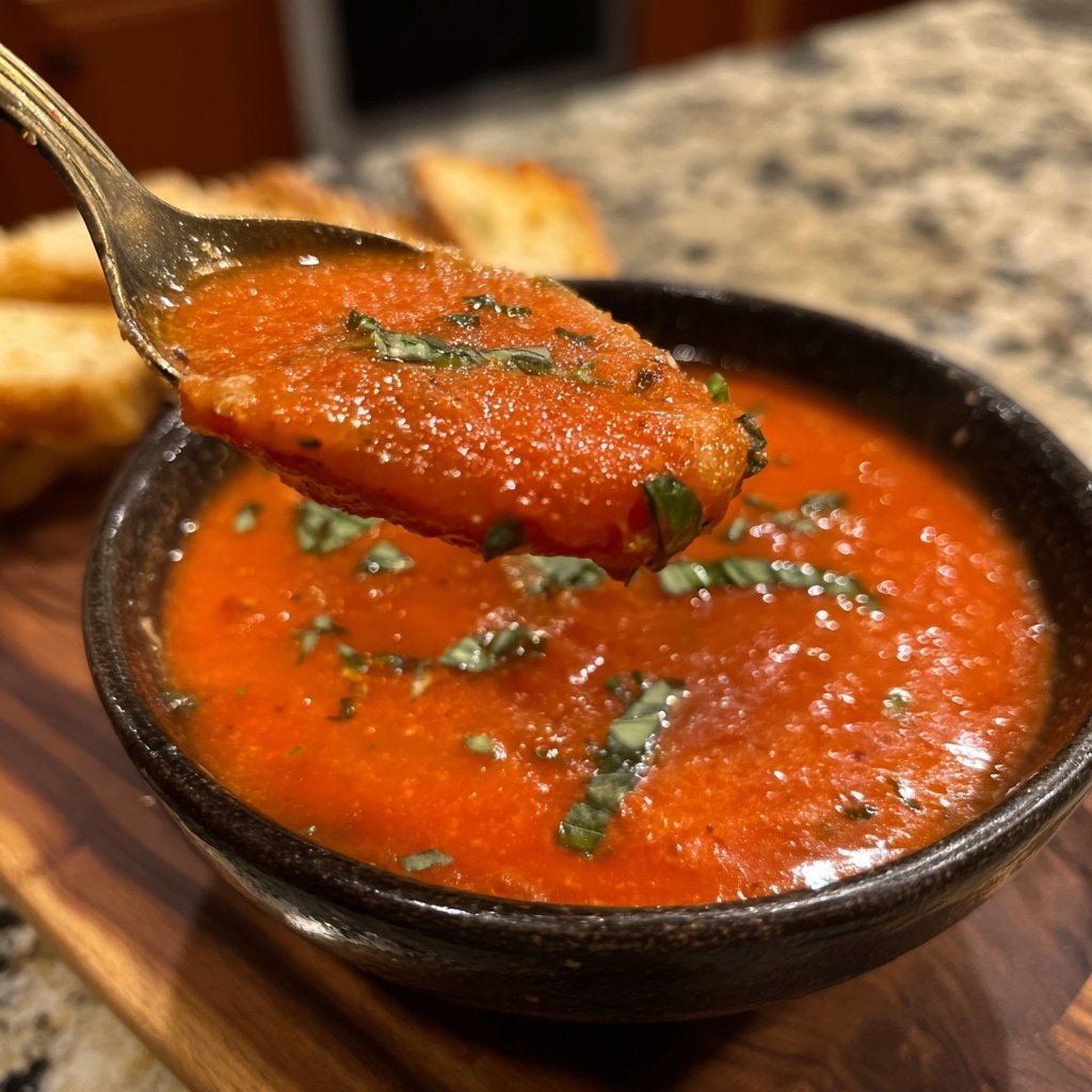 Healthy Crockpot Tomato Basil Soup