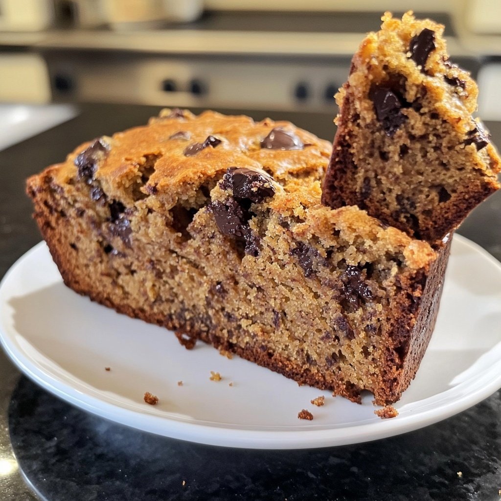 Banana Bread with Dark Chocolate Chunks Recipe