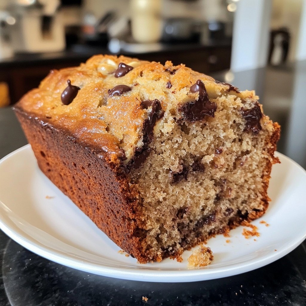 Banana Bread with Chocolate Chips Recipe
