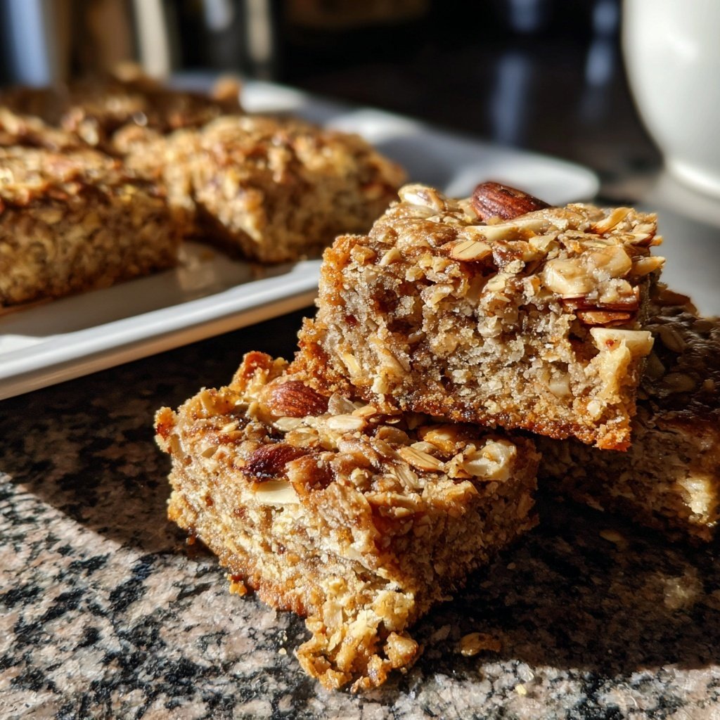 Vanilla Almond Oat Breakfast Squares