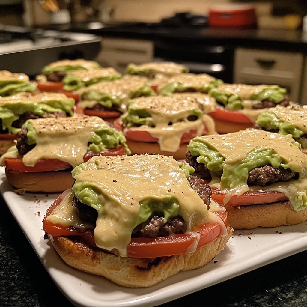 Sliders with Avocado Spread