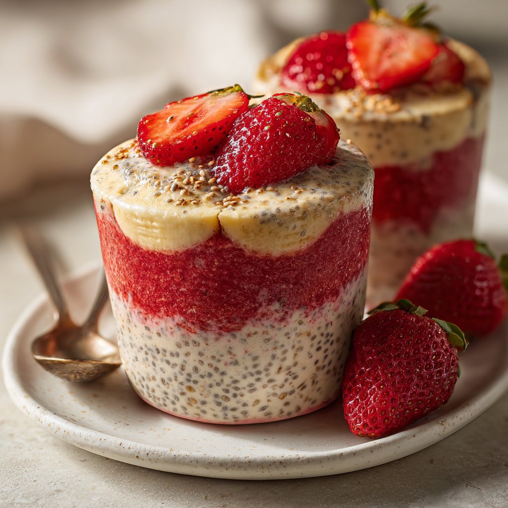 Strawberry Banana Chia Cups