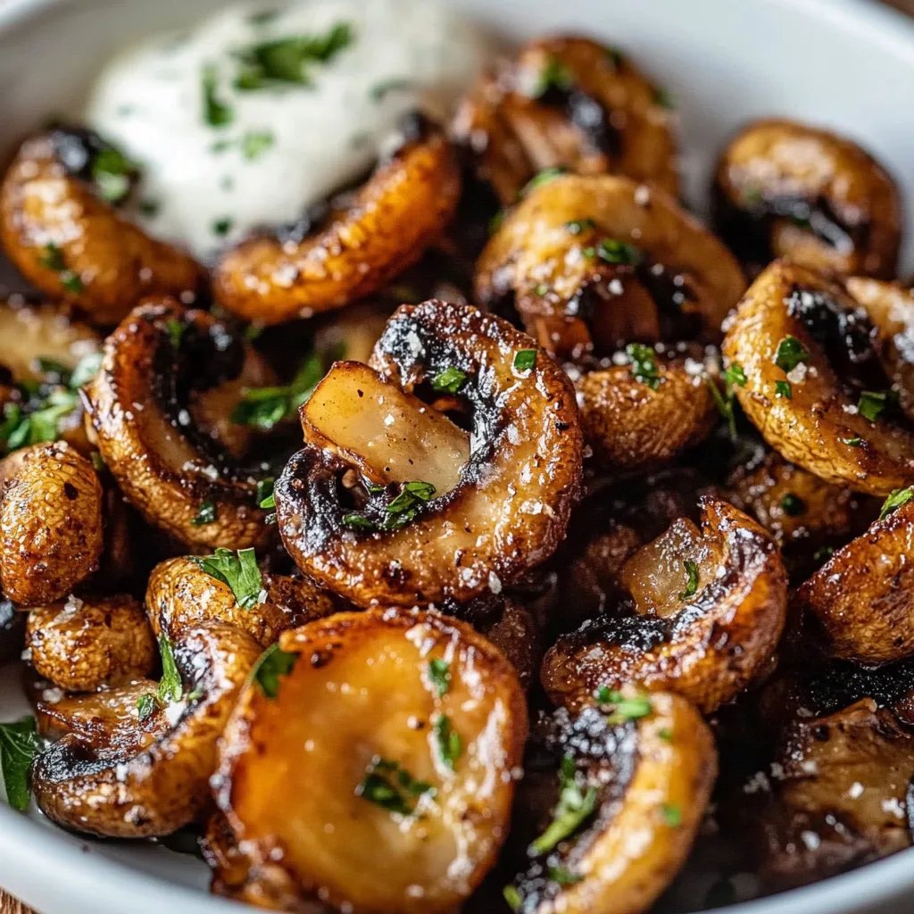 Air Fryer Ranch Mushrooms