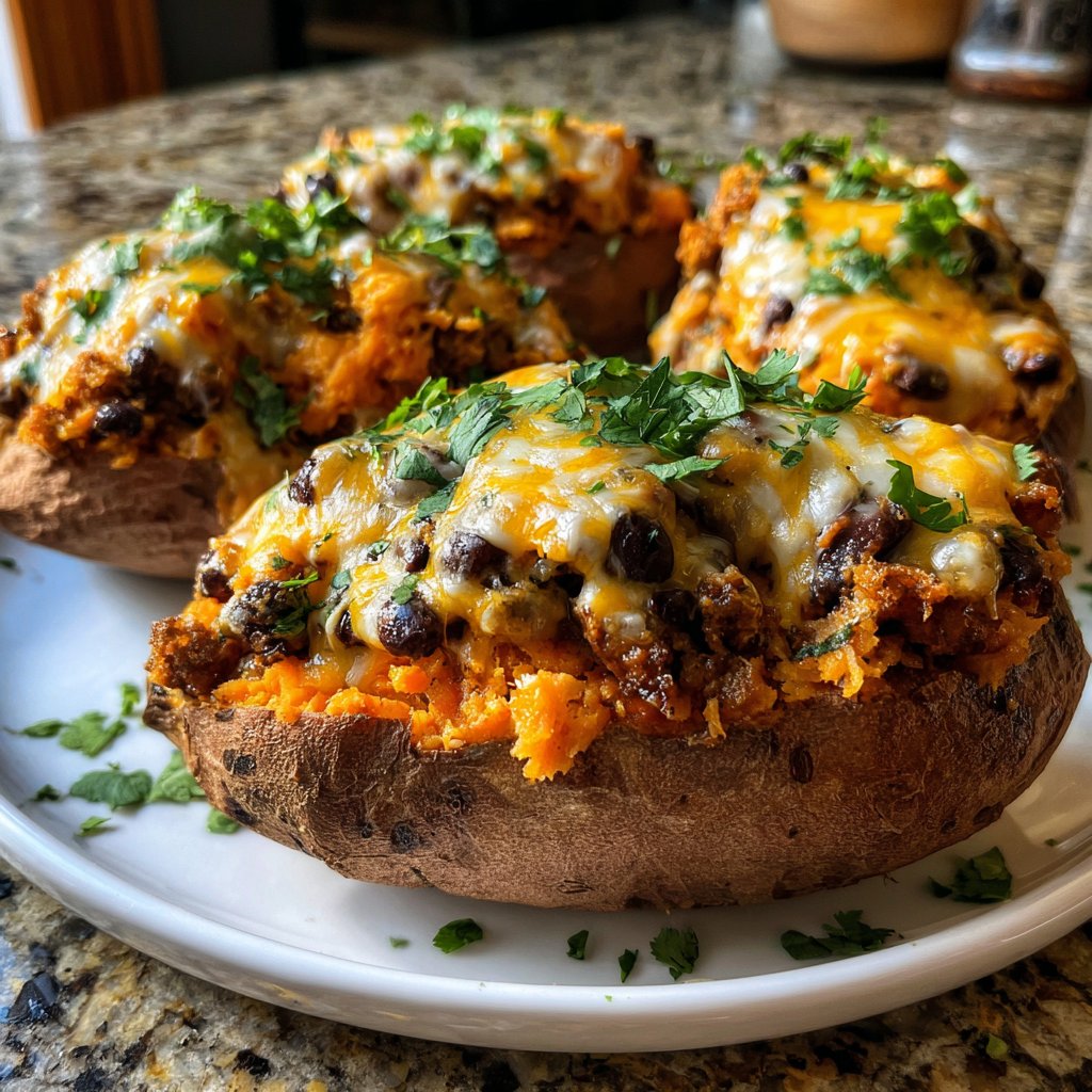 Valentine Dinner Stuffed Sweet Potatoes
