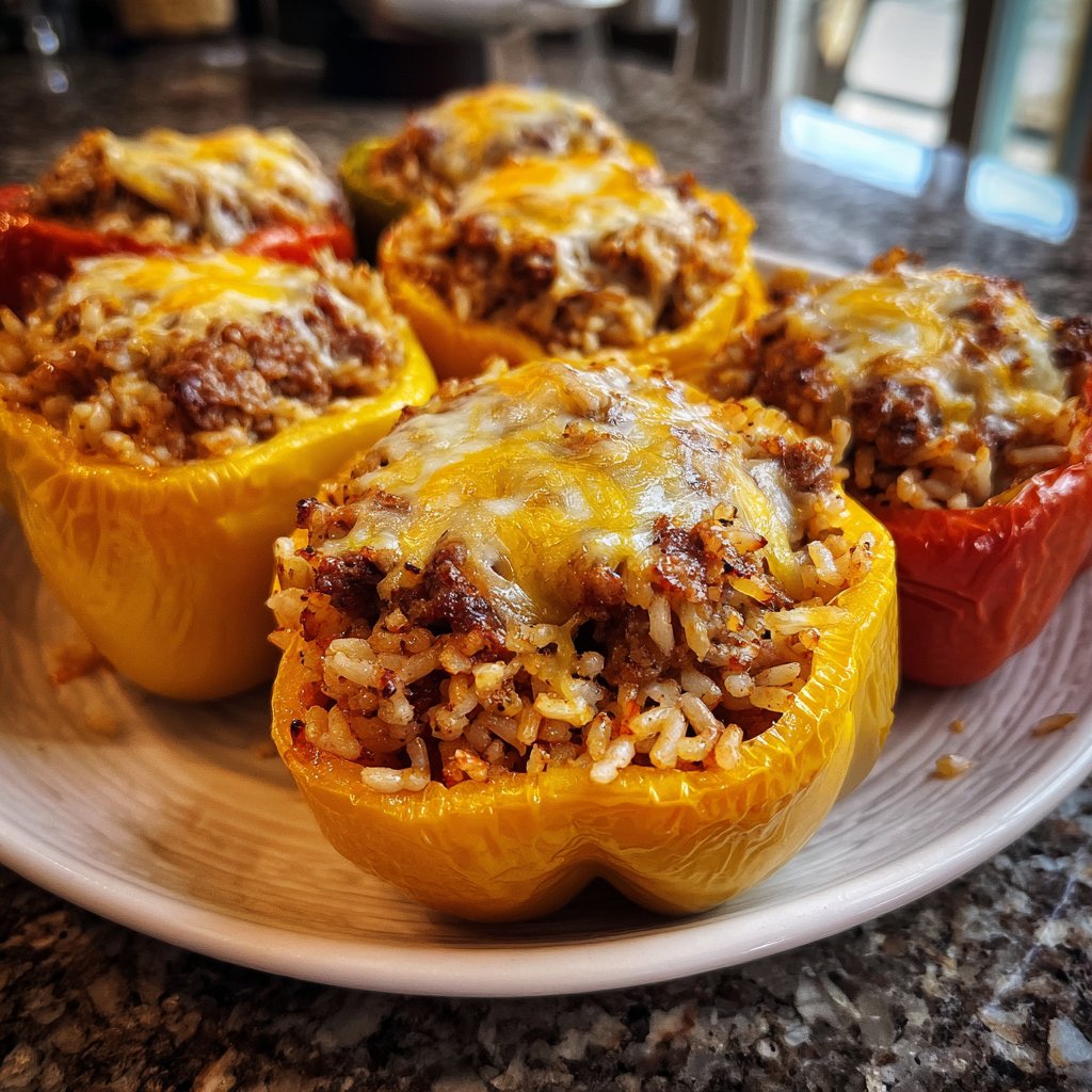 Sunday Stuffed Bell Peppers with Rice