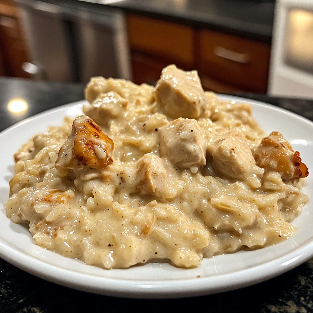 Creamy Slow Cooker Chicken and Rice