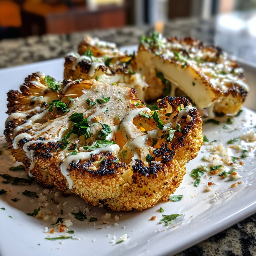 Healthy Dinner Roasted Cauliflower Steaks