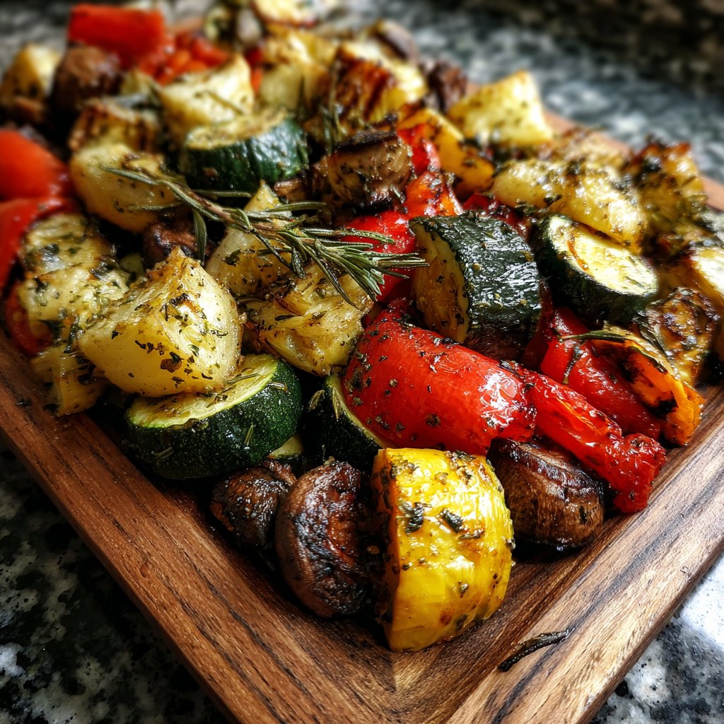 Garlic Herb Roasted Vegetable Tray