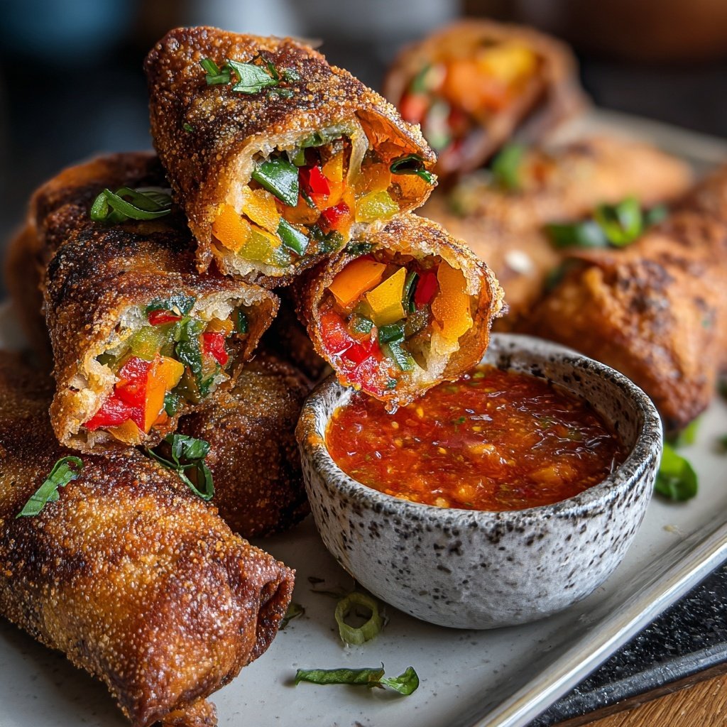 Super Bowl Veggie Spring Rolls
