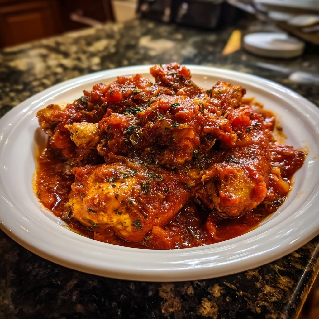 Cozy Crockpot Chicken Cacciatore