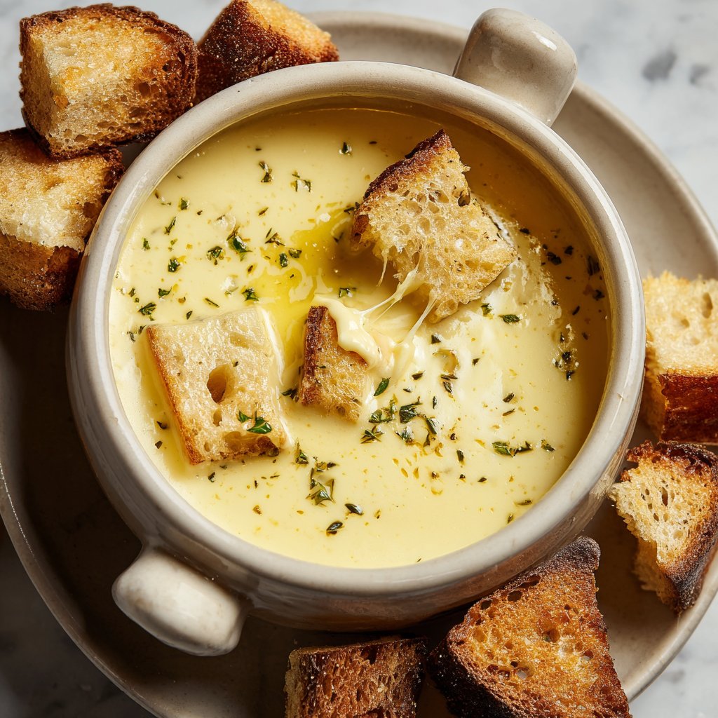 Fondue with Goat Cheese and Herbs