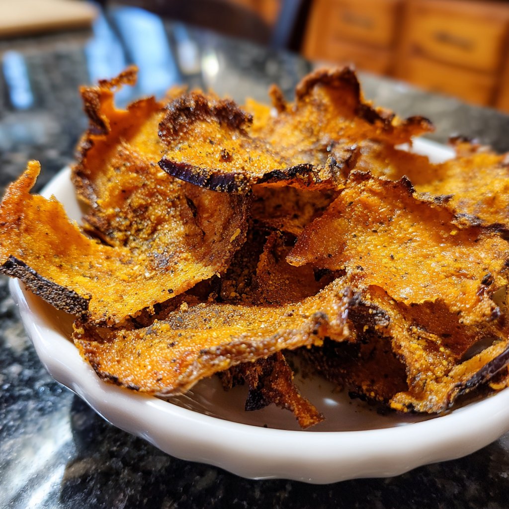 Crispy Eggplant Garlic Chips