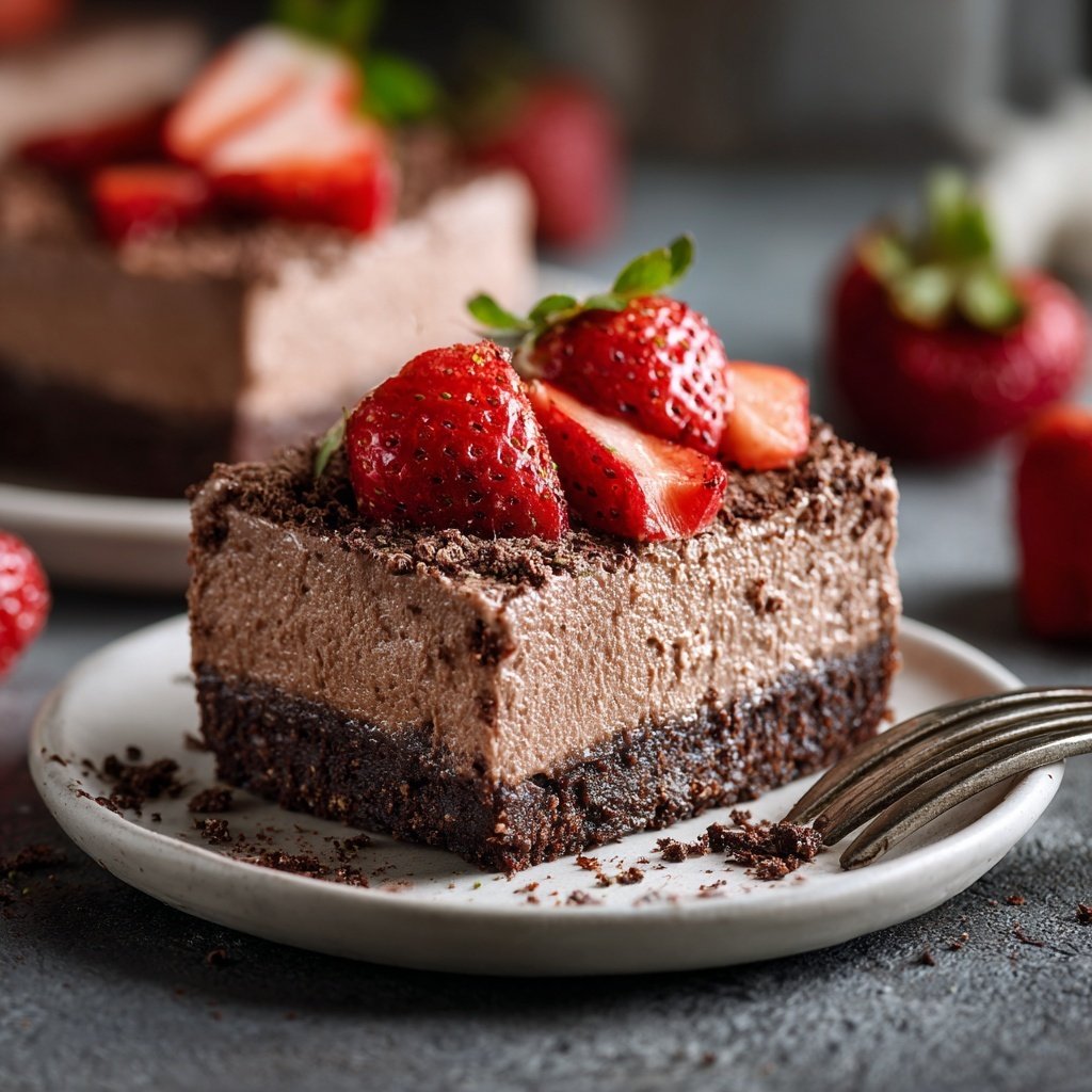 Chocolate Strawberry Cheesecake Bars